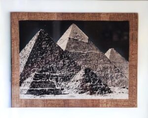 Giza pyramids Ancient Luminous Papyrus,  30x40 cm