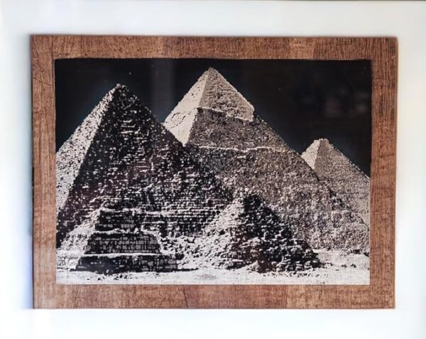 Giza pyramids Ancient Luminous Papyrus,  30x40 cm