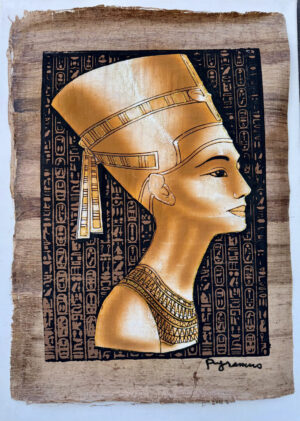 Nefirtiti Pharaonic Antique Luminous papyrus, 30x40cm