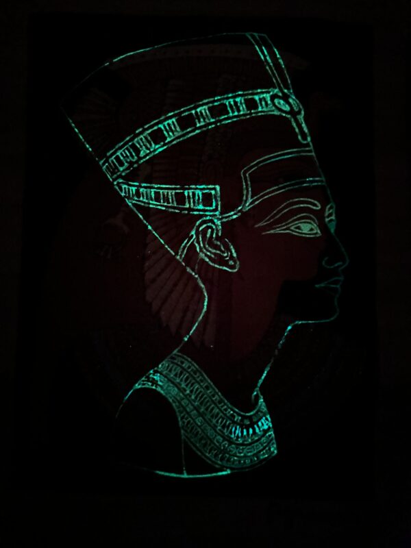 Nefirtiti Pharaonic Antique Luminous papyrus, 30x40cm - Image 2