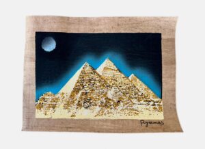 Giza Pyramids Luminous Antique Papyrus, 30x40cm (Golden version)