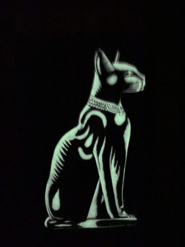 Pharahonic Cat Antique Luminous Papyrus, 40x60cm - Image 2