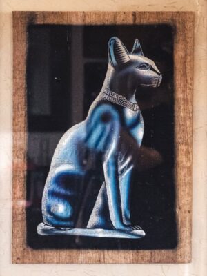 Pharahonic Cat Antique Luminous Papyrus, 40x60cm