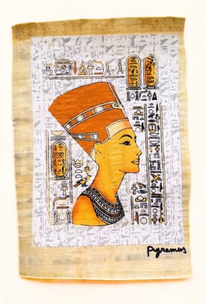 Queen Nefirtiti,illuminated Papyrus 20x30 cm