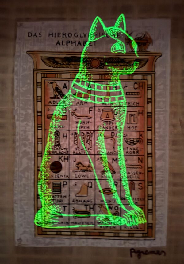 Egyptian Hieroglyphic Alphabet Educational Papyrus , 20 x 30 cm - Image 2