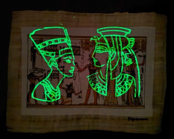 Pharaonic court, illuminated Papyrus 30x40 cm - Image 2